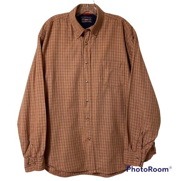 Wrangler Plaid Long Sleeve Button Down Shirt Size XL - Picture 1 of 9